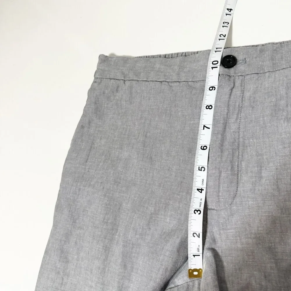 Banana Republic Mens 32S Gray Slim Fit Linen Cotton Drawstring Pants